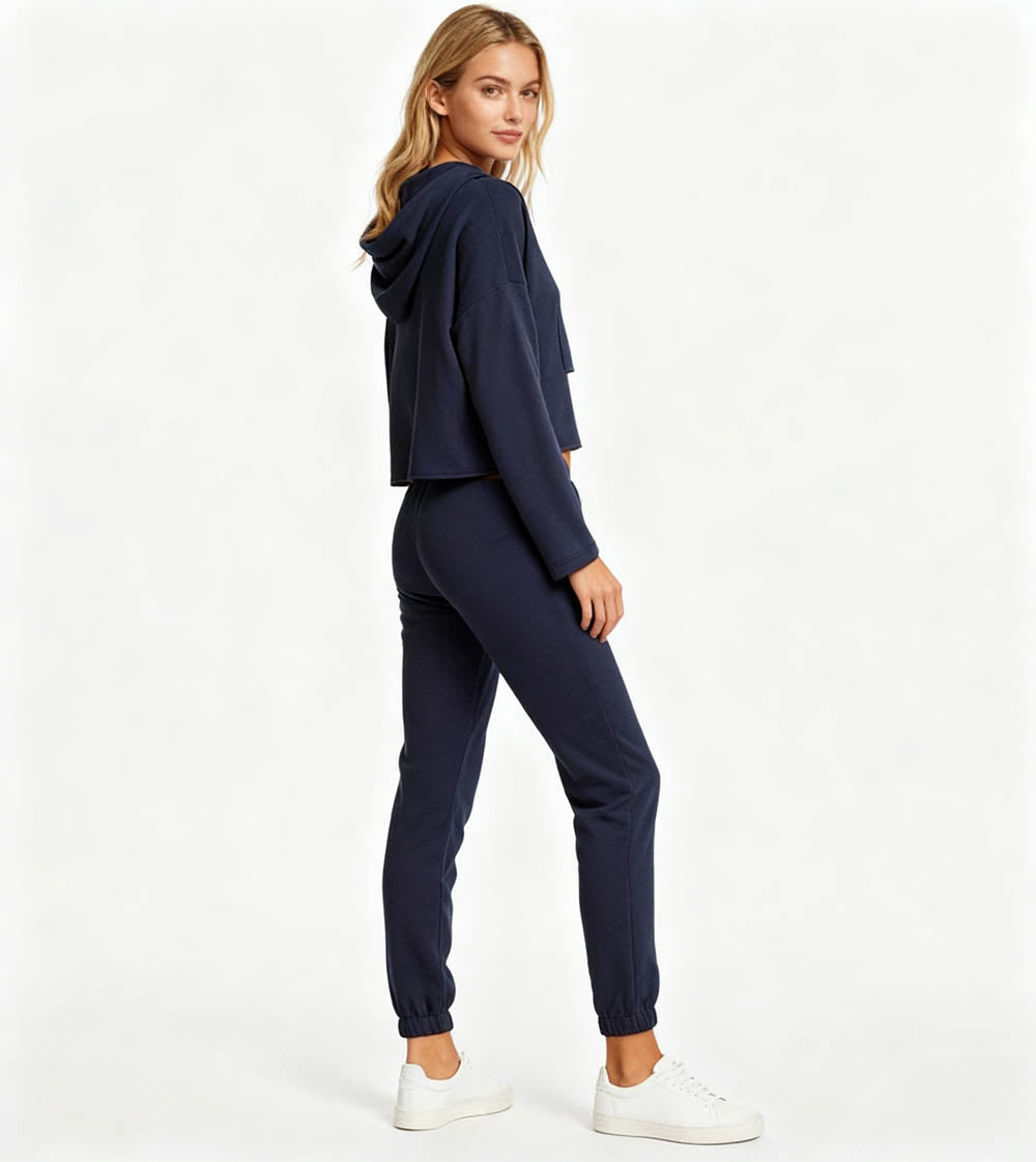 Cherie Code Women’s Hooded Long‑Sleeve Jogger Set – Pullover Hoodie & Elastic Waist Pants