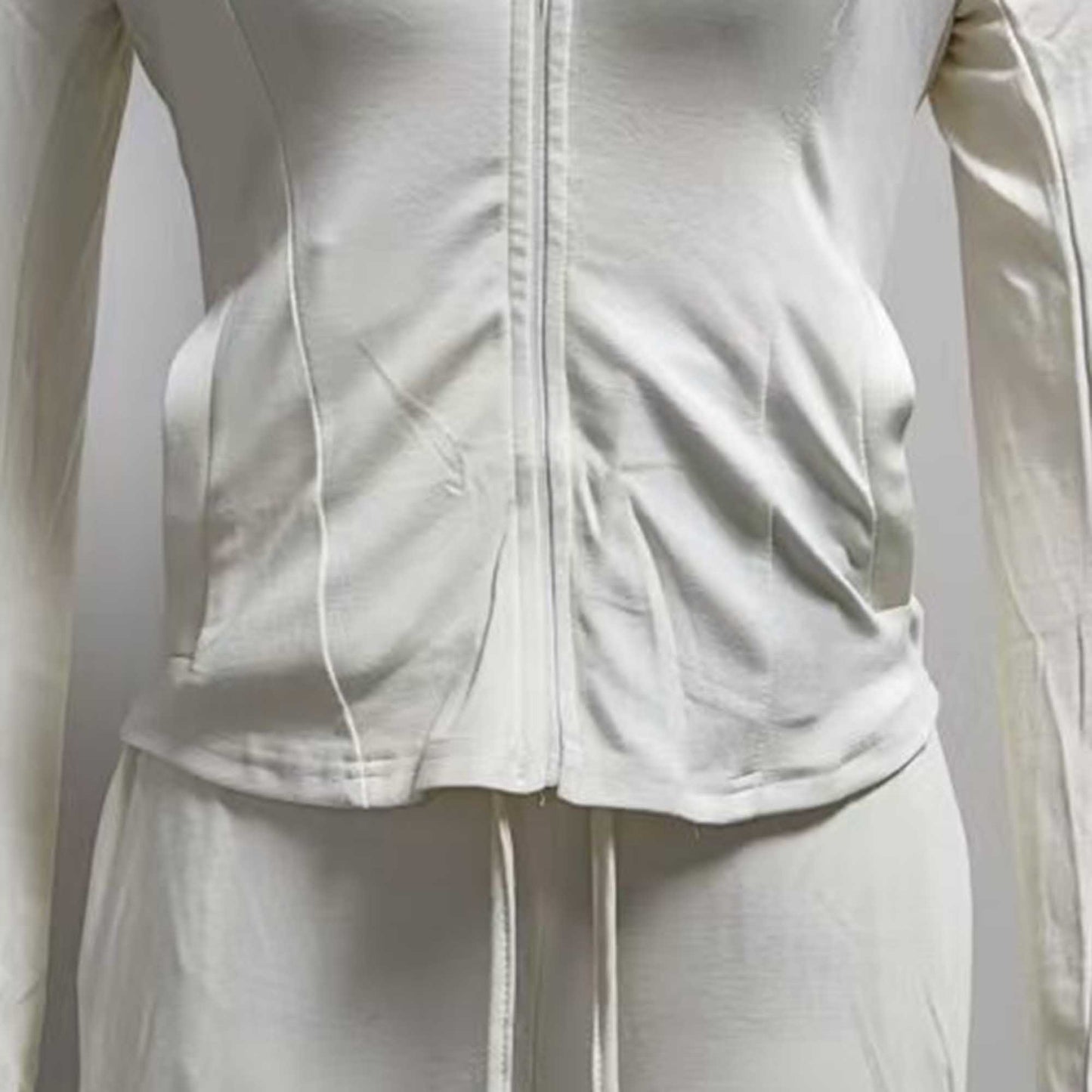 Cherie Code Women’s Hooded Zip‑Front Jacket & Wide‑Leg Pant Set – Long Sleeve Lounge Two‑Piece in Grey