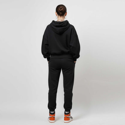 Cherie Code Women’s Brown Velour‑Lined Hoodie & Jogger Set – Pullover Hooded Sweatshirt with Elastic Waist Pants