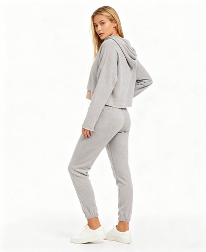 Cherie Code Women’s Hooded Long‑Sleeve Jogger Set – Pullover Hoodie & Elastic Waist Pants