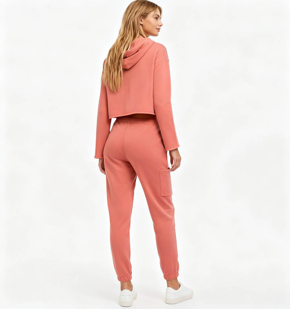 Cherie Code Women’s Hooded Long‑Sleeve Jogger Set – Pullover Hoodie & Elastic Waist Pants