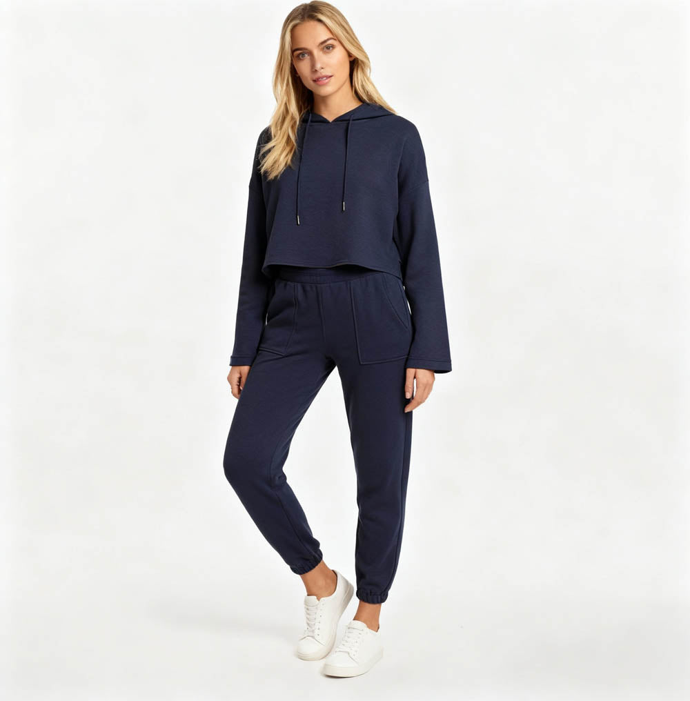Cherie Code Women’s Hooded Long‑Sleeve Jogger Set – Pullover Hoodie & Elastic Waist Pants