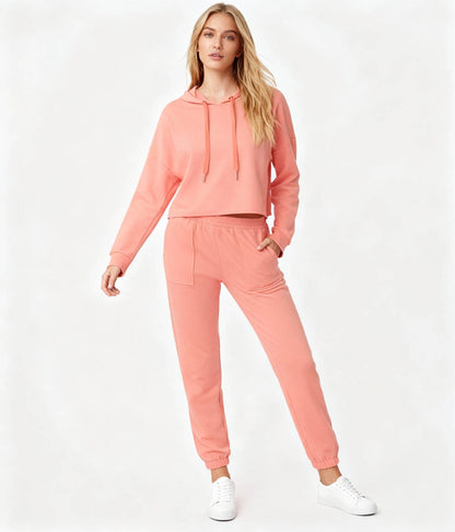 Cherie Code Women’s Hooded Long‑Sleeve Jogger Set – Pullover Hoodie & Elastic Waist Pants
