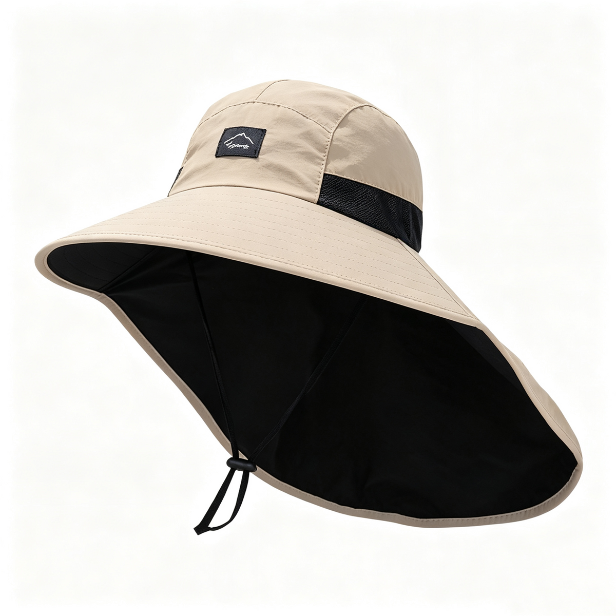 Cherie Code Single Neck Flap Wide Brim Bucket Sun Hat UPF50+ Water Repellent Quick Dry Breathable Fishing Hiking Boonie Hat 1 Pack