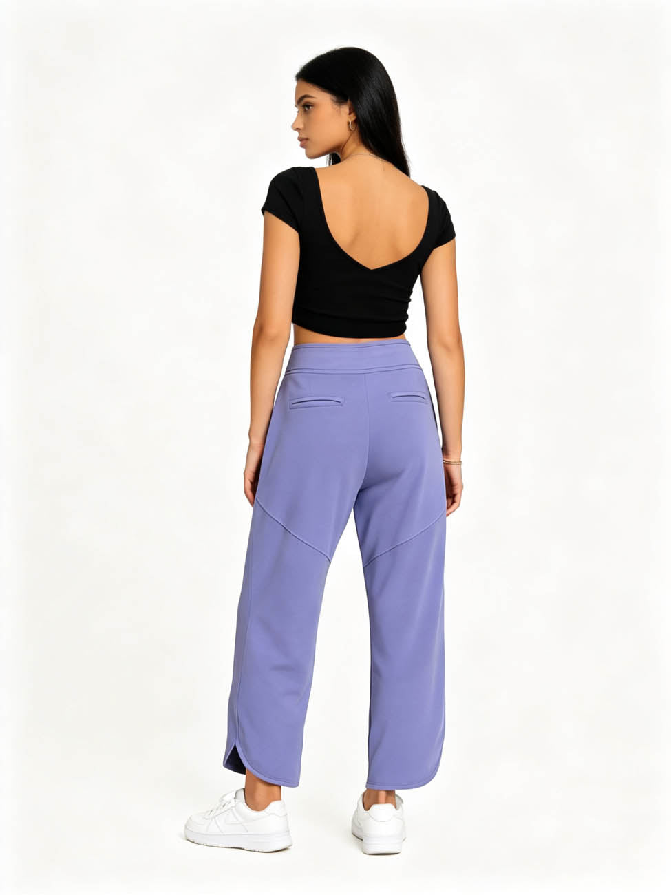 Cherie Code Women's Trendy Wide Leg Utility Pants – High Waist Relaxed Cargo Trousers for Casual Streetwear