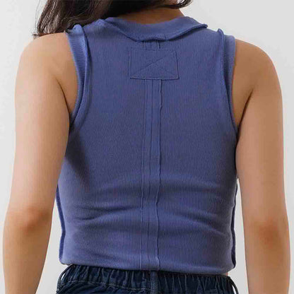 Women's Slim Fit Ribbed Tank Top – Sleeveless Stretch Cotton Crew Neck by Cherie Code