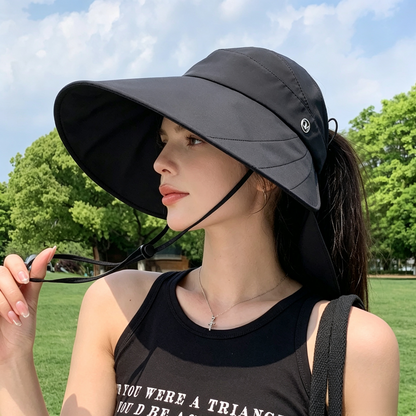 Cherie Code Bucket Sun Hat 2 in 1 Detachable Crown Ponytail UPF50+ Wide Brim UV Protection Hat  1 Pack