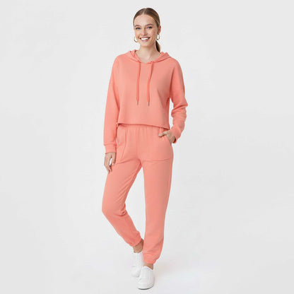 Cherie Code Women’s Hooded Long‑Sleeve Jogger Set – Pullover Hoodie & Elastic Waist Pants