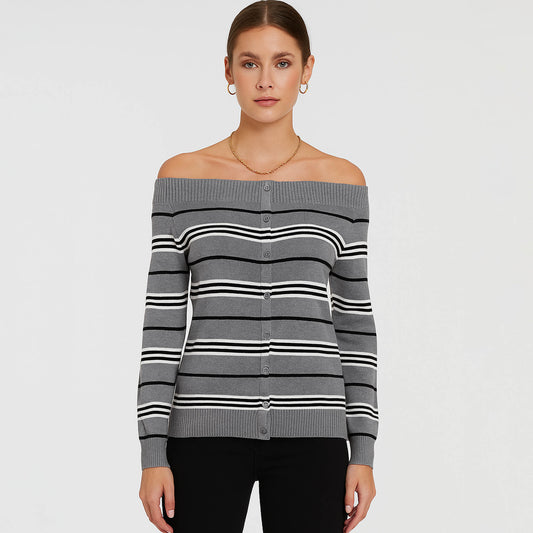 Cherie Code Women’s Soft Knit Pullover Top – Cotton‑Poly Blend, Long Sleeve Crewneck