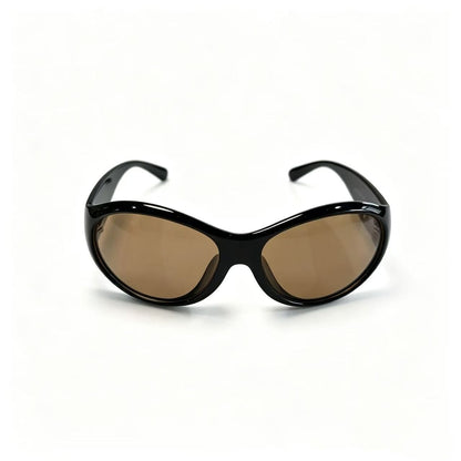 Cherie Code Unisex Outdoor Sporty Oval Sunglasses UV400 PC Frame Black
