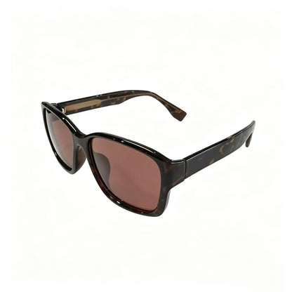 Cherie Code Unisex Minimalist Neutral Tone Rectangular Sunglasses UV400 Tortoise