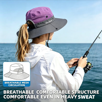 Cherie Code Outdoor Bucket Hat Breathable Mesh UPF50+ Water Repellent Wide Brim Fishing Hiking Sun Hat 1 Pack