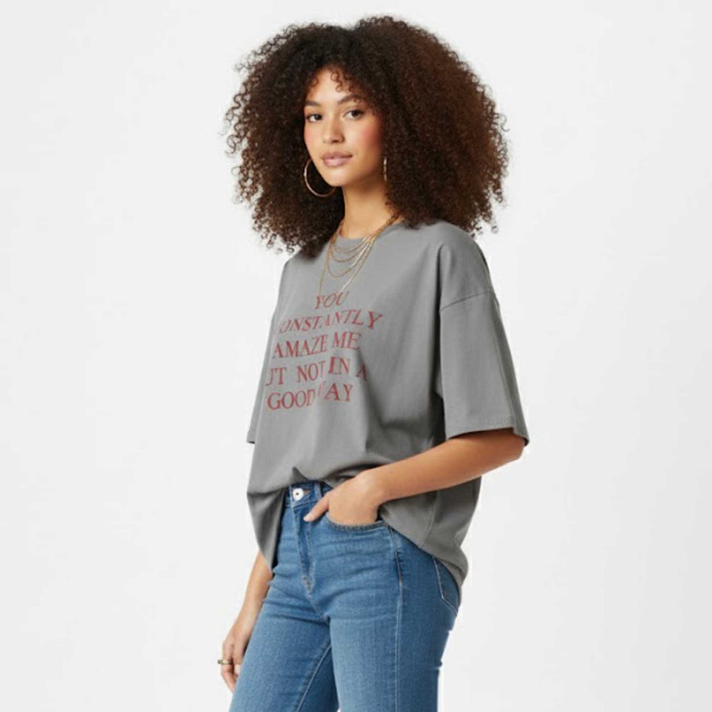 Cherie Code Women’s Graphic Tee – Cotton Blend, Short Sleeve, Oversized Fit