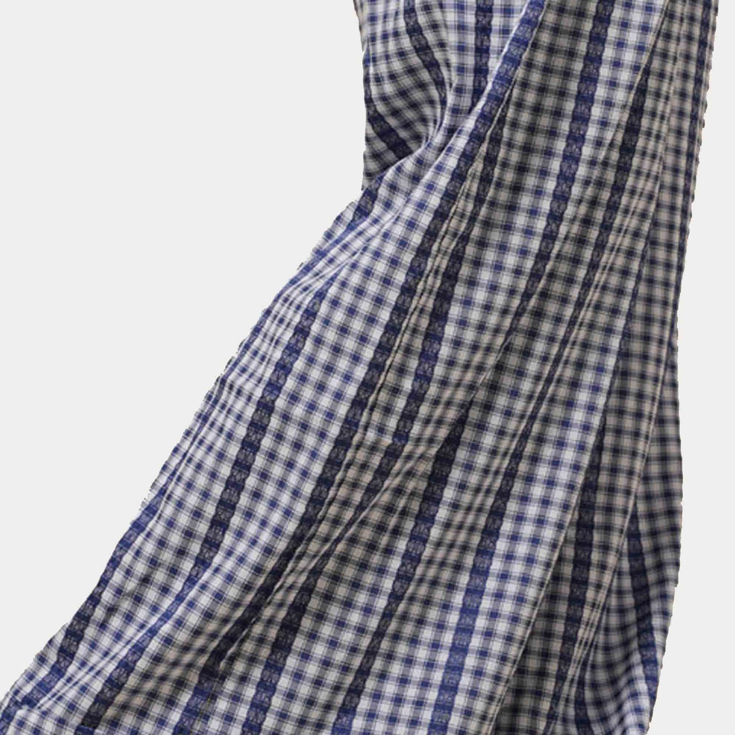 Cherie Code Women’s Wide Leg Checkered Pants - Casual Cotton Blend Trousers with Elastic Waist and Pockets