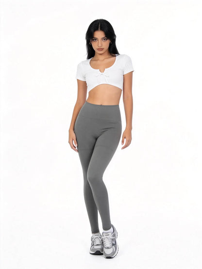 Cherie Code Women's High-Waisted Stretch Leggings – Tummy Control Slim Fit Workout Yoga Pants, Soft Breathable Everyday Activewear