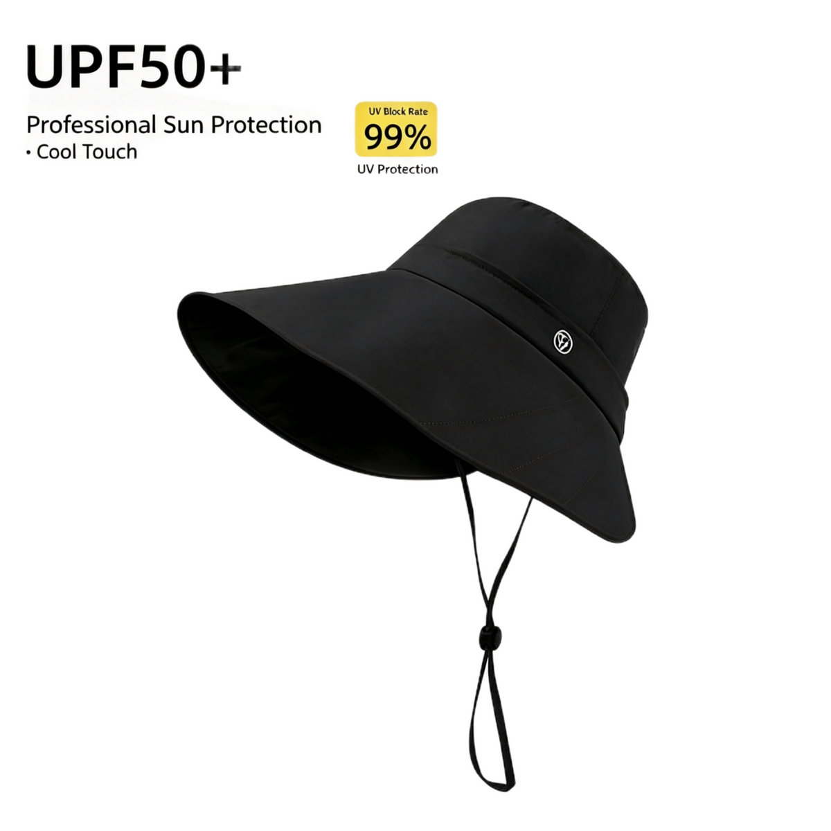 Cherie Code Bucket Sun Hat 2 in 1 Detachable Crown Ponytail UPF50+ Wide Brim UV Protection Hat  1 Pack