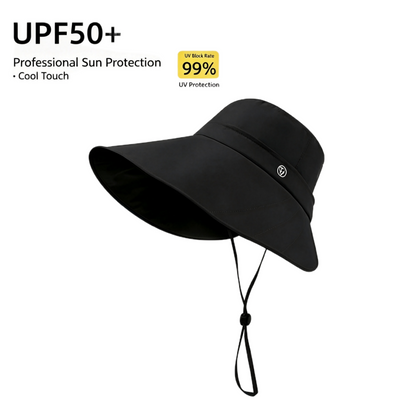 Cherie Code Bucket Sun Hat 2 in 1 Detachable Crown Ponytail UPF50+ Wide Brim UV Protection Hat  1 Pack