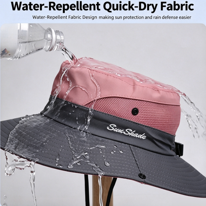 Cherie Code Outdoor Bucket Hat Breathable Mesh UPF50+ Water Repellent Wide Brim Fishing Hiking Sun Hat 1 Pack