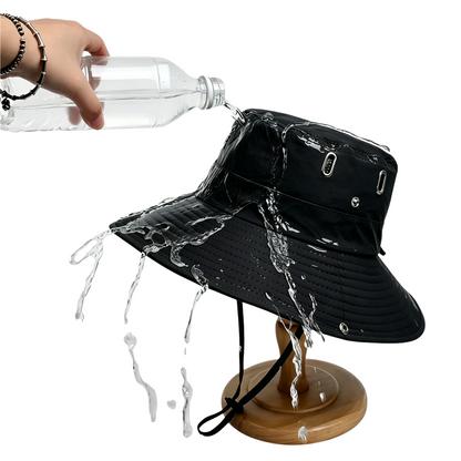 Cherie Code Wide Brim Bucket Sun Hat UPF50+ Water Repellent Breathable Vent Mountaineering Fishing Hiking Boonie Hat 1 Pack