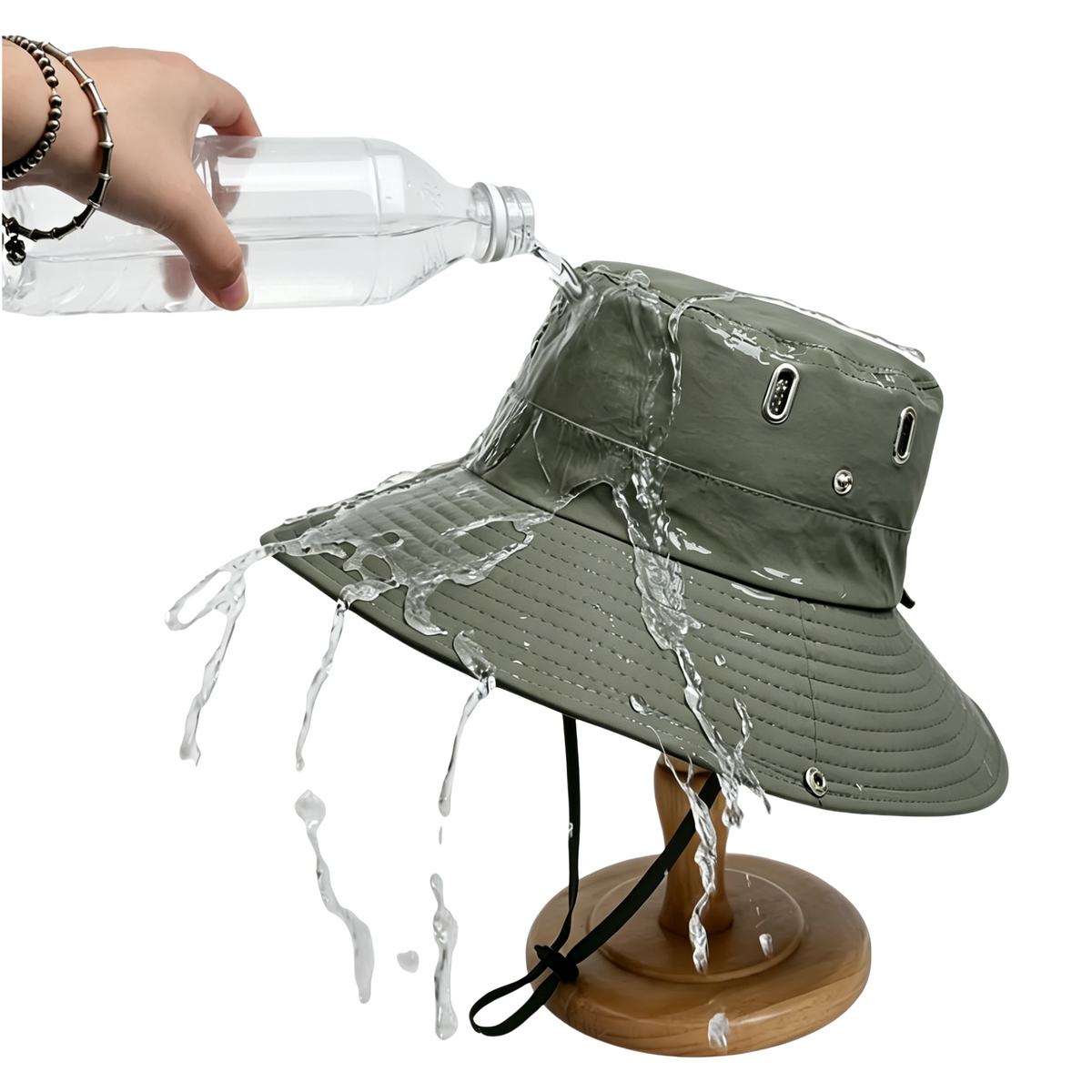 Cherie Code Wide Brim Bucket Sun Hat UPF50+ Water Repellent Breathable Vent Mountaineering Fishing Hiking Boonie Hat 1 Pack
