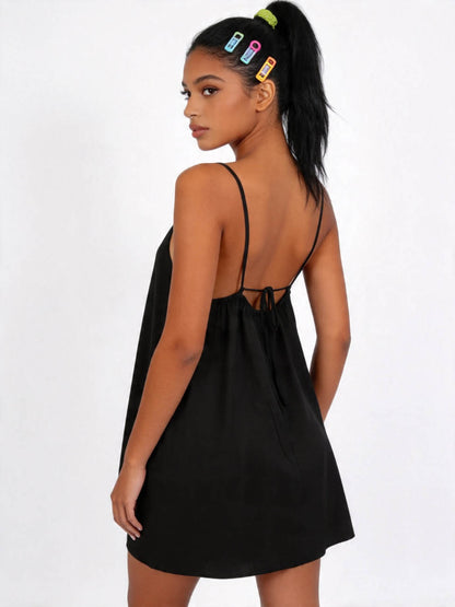 Cherie Code Women’s Summer Y2K Swing Dress – Lightweight Spaghetti Strap Mini Dress