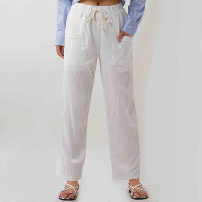 Breathable Cotton Lounge Pants for Women - Relaxed Fit with Elasticized Waistband Cherie Code