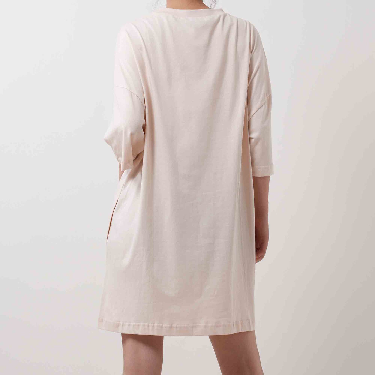 Round Neck Pullover Tee - Crew Neck with Short Sleeves Pocket Mini Dress Cherie Code