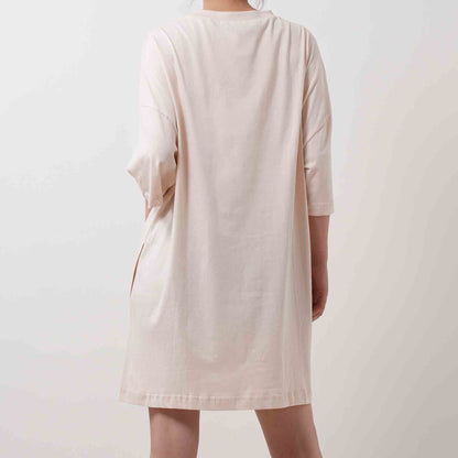 Round Neck Pullover Tee - Crew Neck with Short Sleeves Pocket Mini Dress Cherie Code