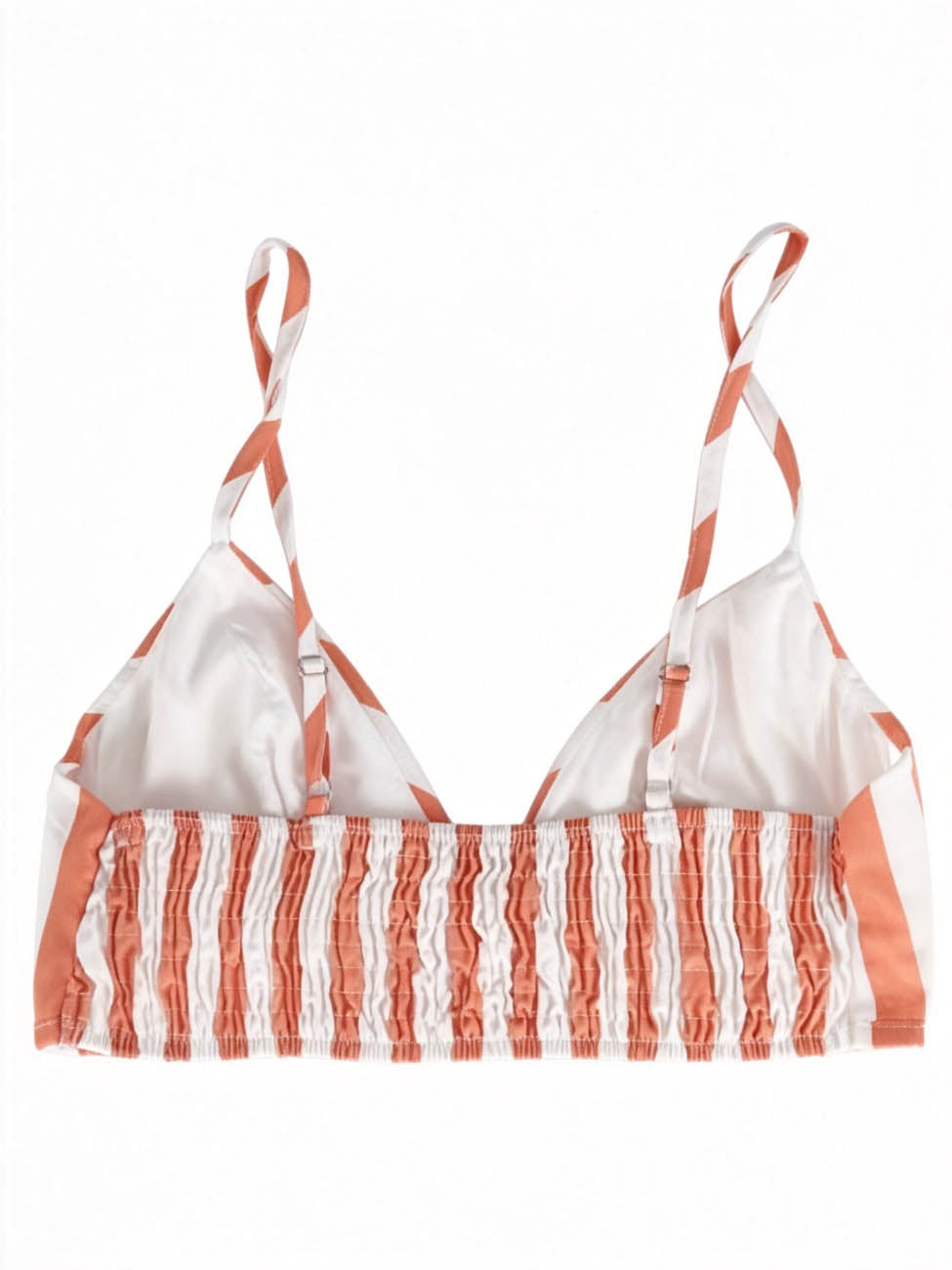 Women's 3-Piece Striped Lounge Set – Button Down Shirt, Triangle Bralette & Elastic Waist Shorts, Lightweight Summer Matching Outfit