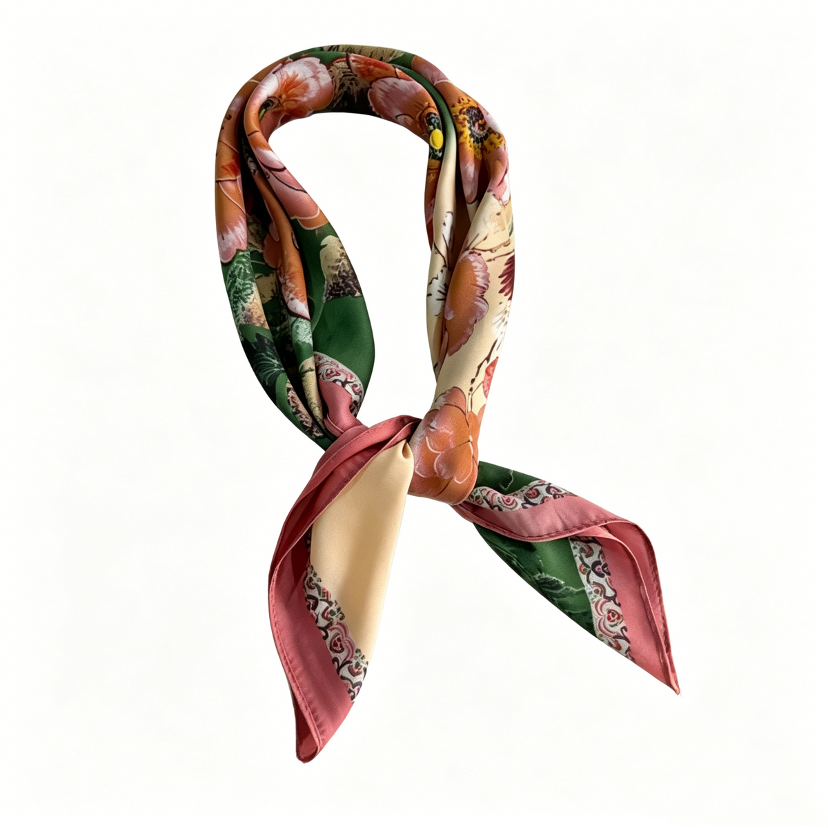 Cherie Code Tencel-Linen Paisley Bandana Square Scarf  One Size 27.5x27.5inches