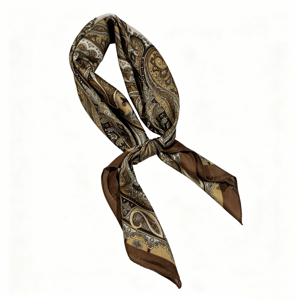 Cherie Code Tencel-Linen Paisley Bandana Square Scarf  One Size 27.5x27.5inches