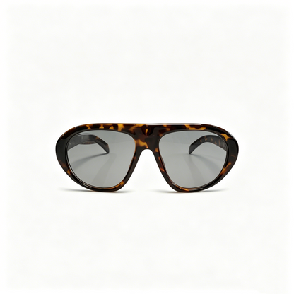 Cherie Code Women's Modern Oversized Aviator Sunglasses UV400 Resin Lenses Tortoise