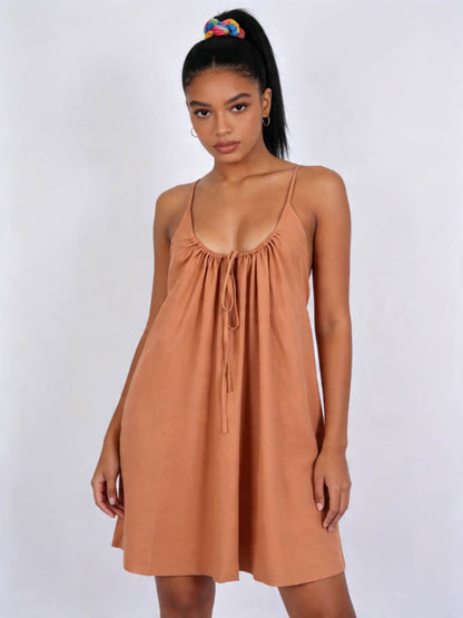 Cherie Code Women’s Summer Y2K Swing Dress – Lightweight Spaghetti Strap Mini Dress