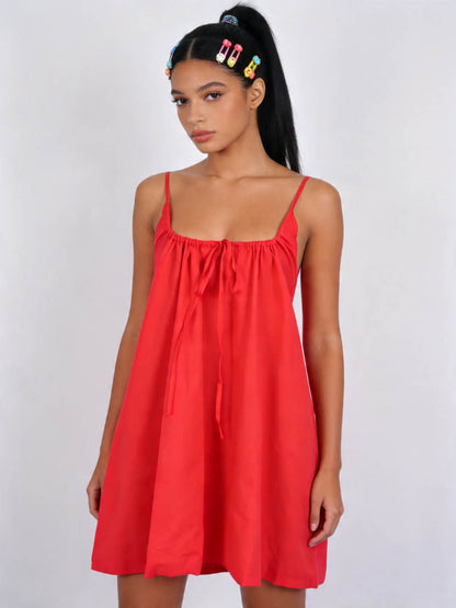 Cherie Code Women’s Summer Y2K Swing Dress – Lightweight Spaghetti Strap Mini Dress