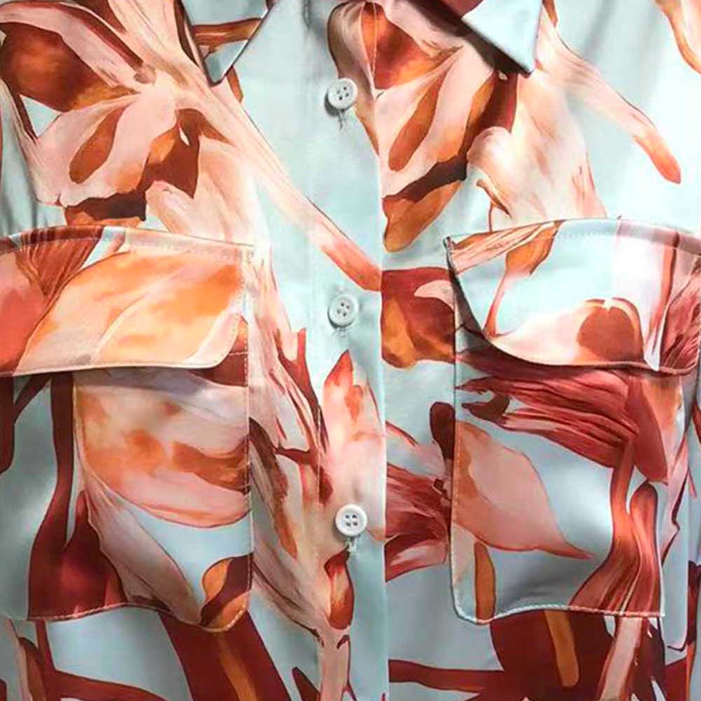 Cherie Code Women’s Blue Button‑Front Shirt – Long Sleeve Collared Blouse