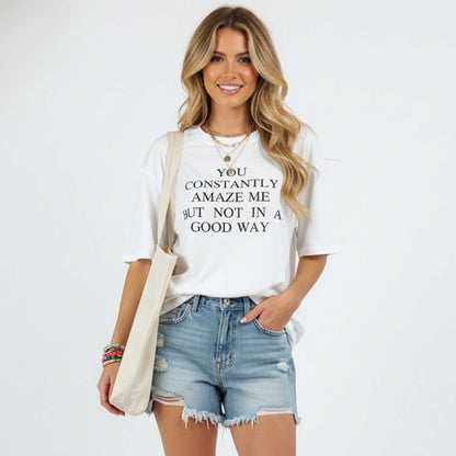 Cherie Code Women’s Graphic Tee – Cotton Blend, Short Sleeve, Oversized Fit