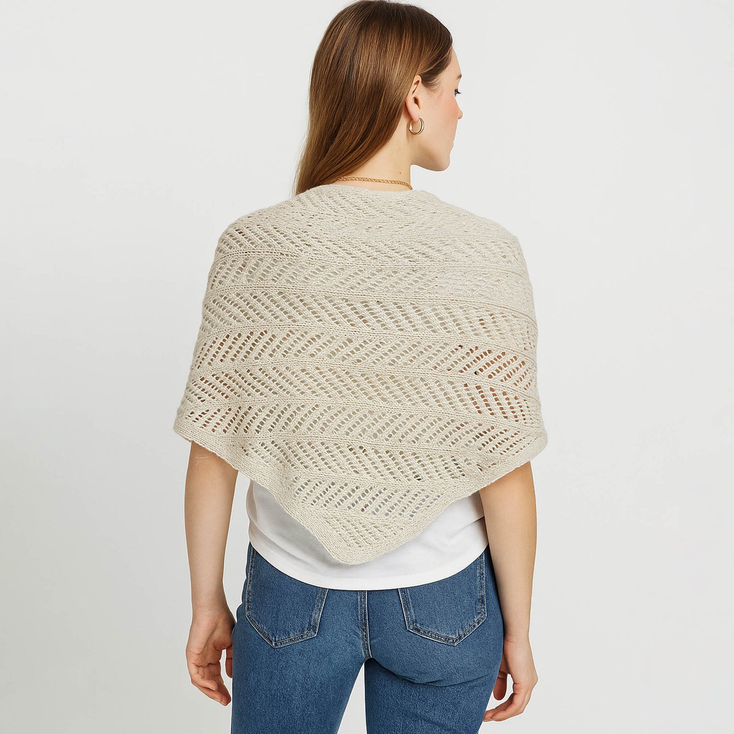 Cherie Code Women’s Knit Shawl – Pointelle Design, Open Weave, Lightweight Wrap