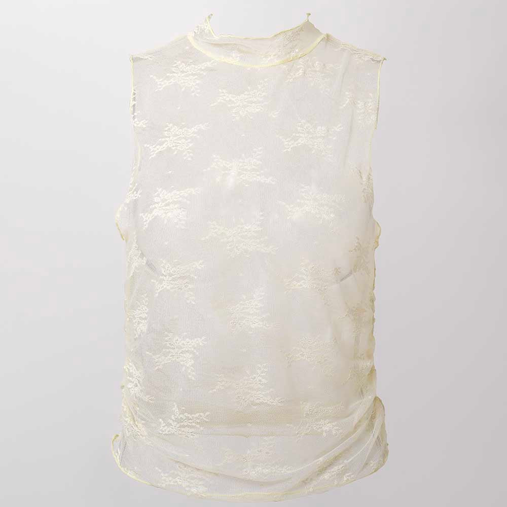 Women's Sheer Floral Lace Sleeveless Crop Top – Cherie Code