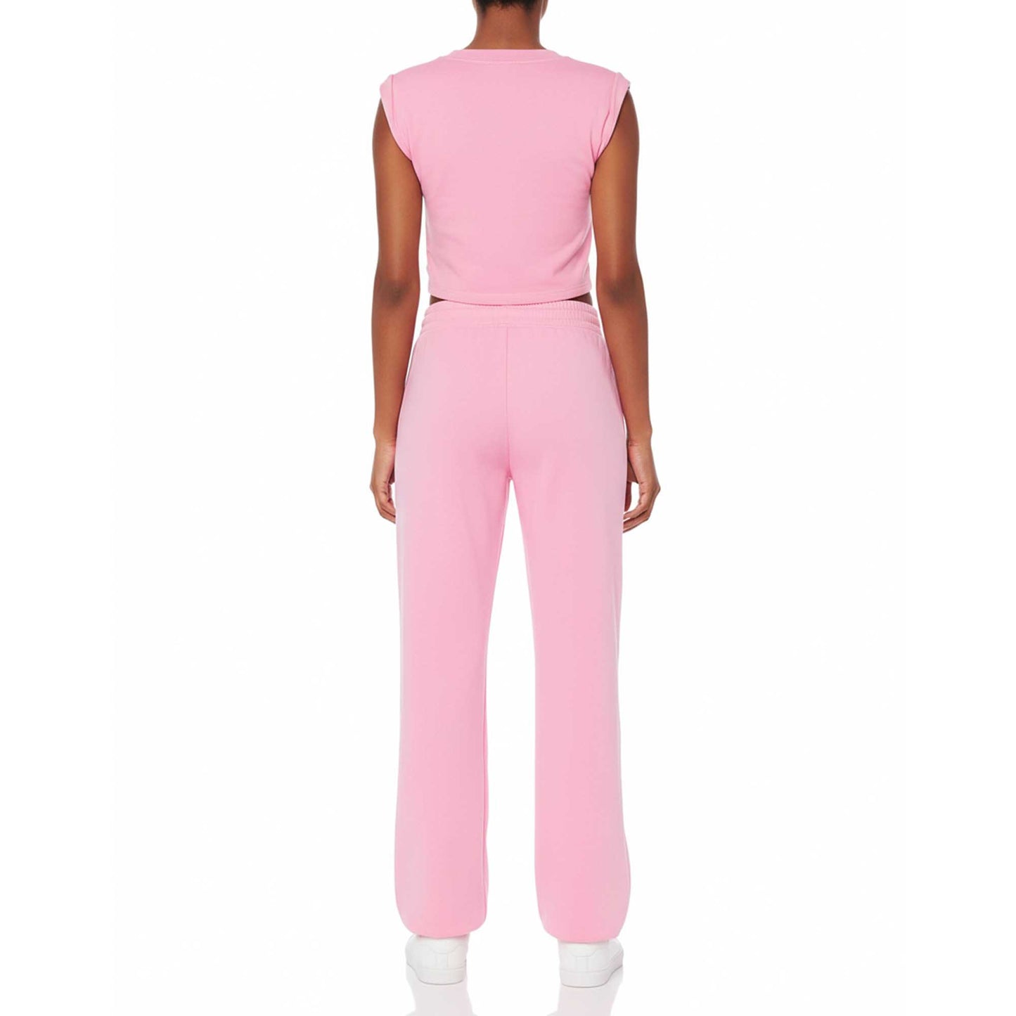 Woman 2-Piece Sleeveless High Rise Pants Set – Solid Viscose Stretch Cherie Code