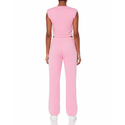 Woman 2-Piece Sleeveless High Rise Pants Set – Solid Viscose Stretch Cherie Code