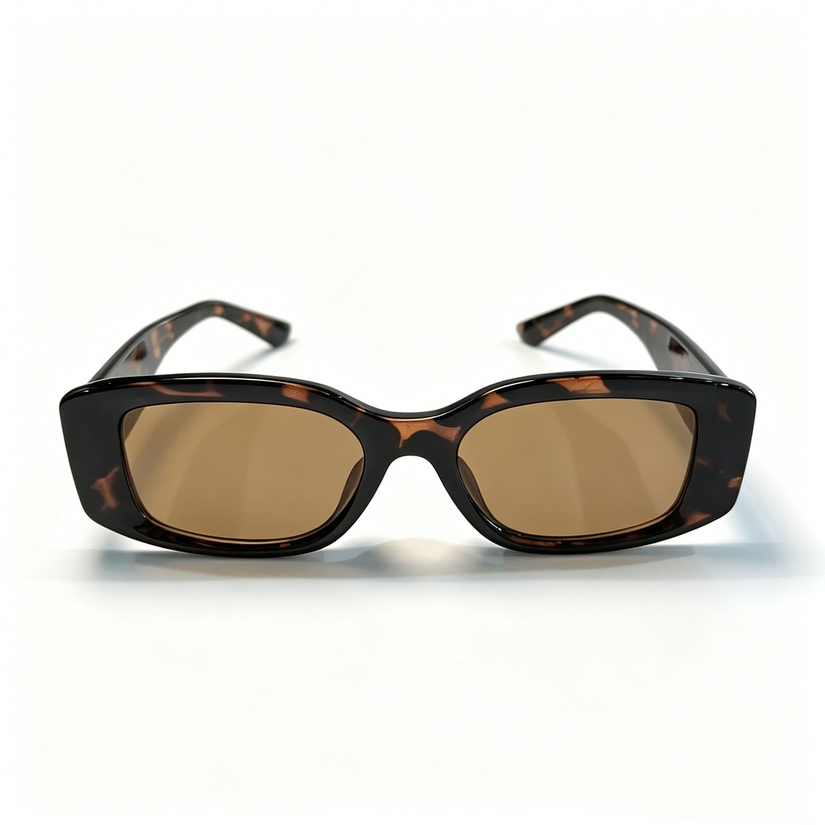 Cherie Code Women's Retro Slim Rectangle Sunglasses UV400 Resin Lenses PC Frame Tortoise