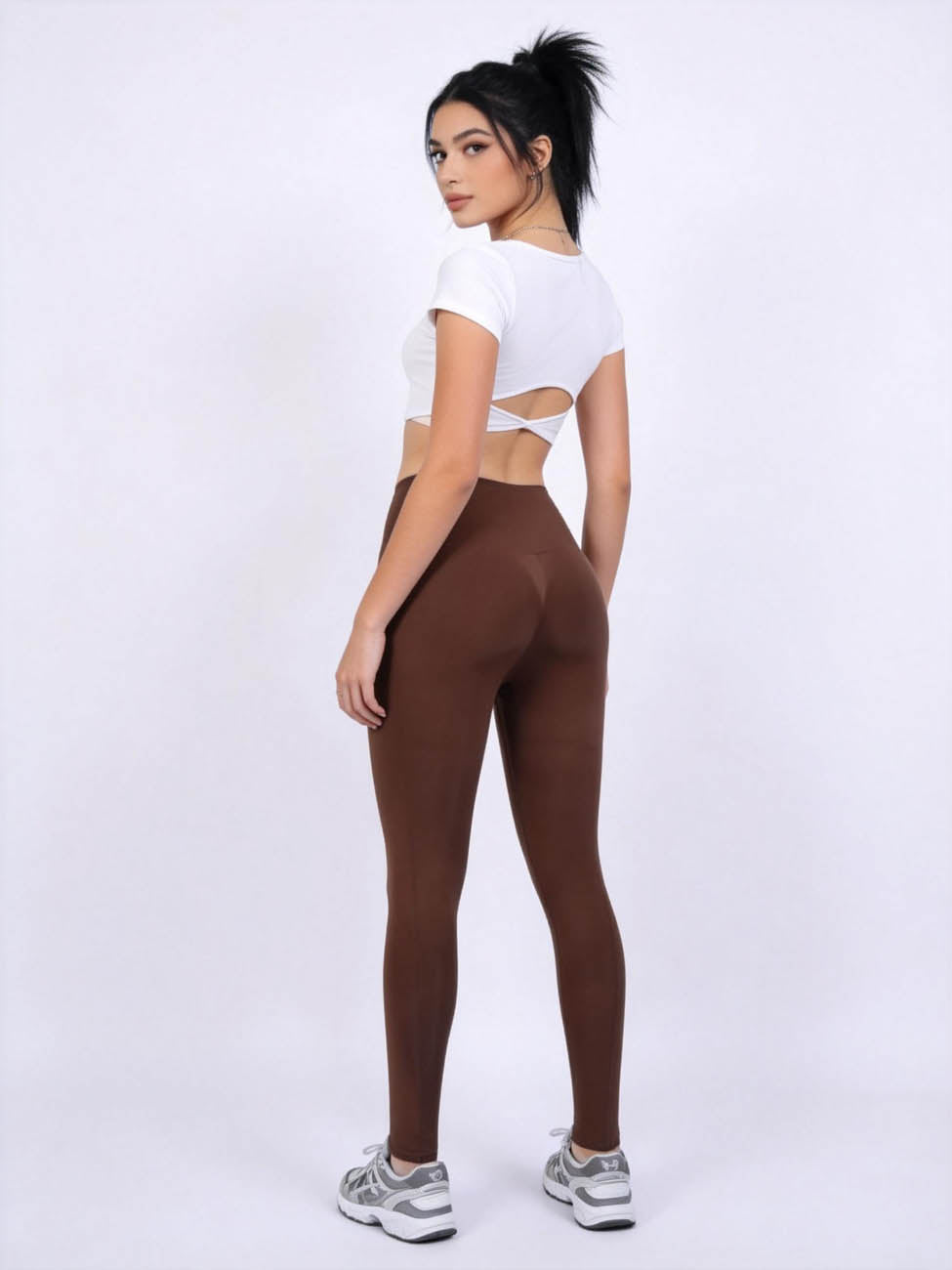 Cherie Code Women's High-Waisted Stretch Leggings – Tummy Control Slim Fit Workout Yoga Pants, Soft Breathable Everyday Activewear