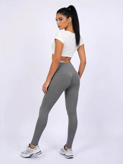 Cherie Code Women's High-Waisted Stretch Leggings – Tummy Control Slim Fit Workout Yoga Pants, Soft Breathable Everyday Activewear