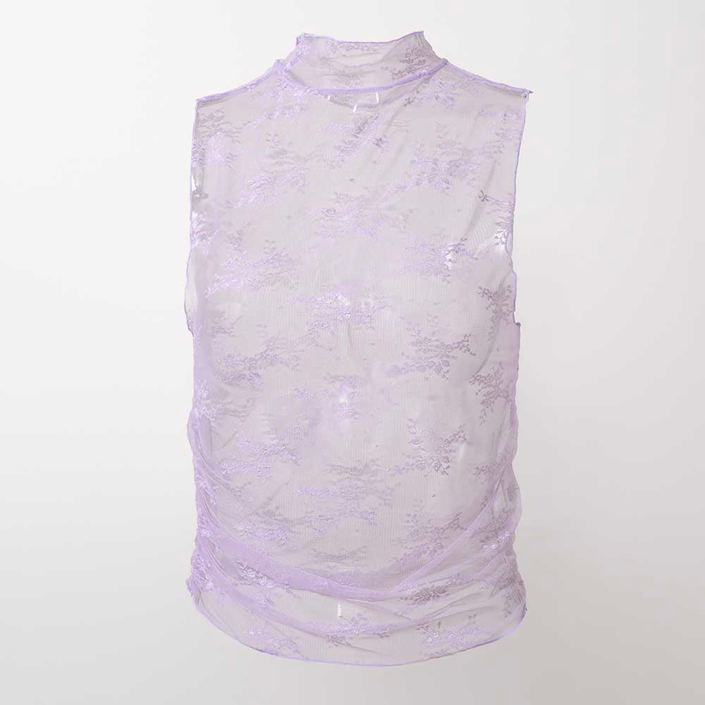 Women's Sheer Floral Lace Sleeveless Crop Top – Cherie Code