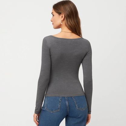 Cherie Code Women’s Wrap Top – Soft Knit, Long Sleeve, V-Neck Fit