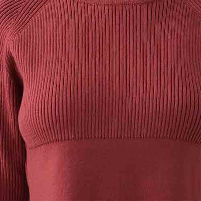 Women's Sweater Set - Stretch Knit Top & Back-Slit Midi Skirt Matching Set Cherie Code