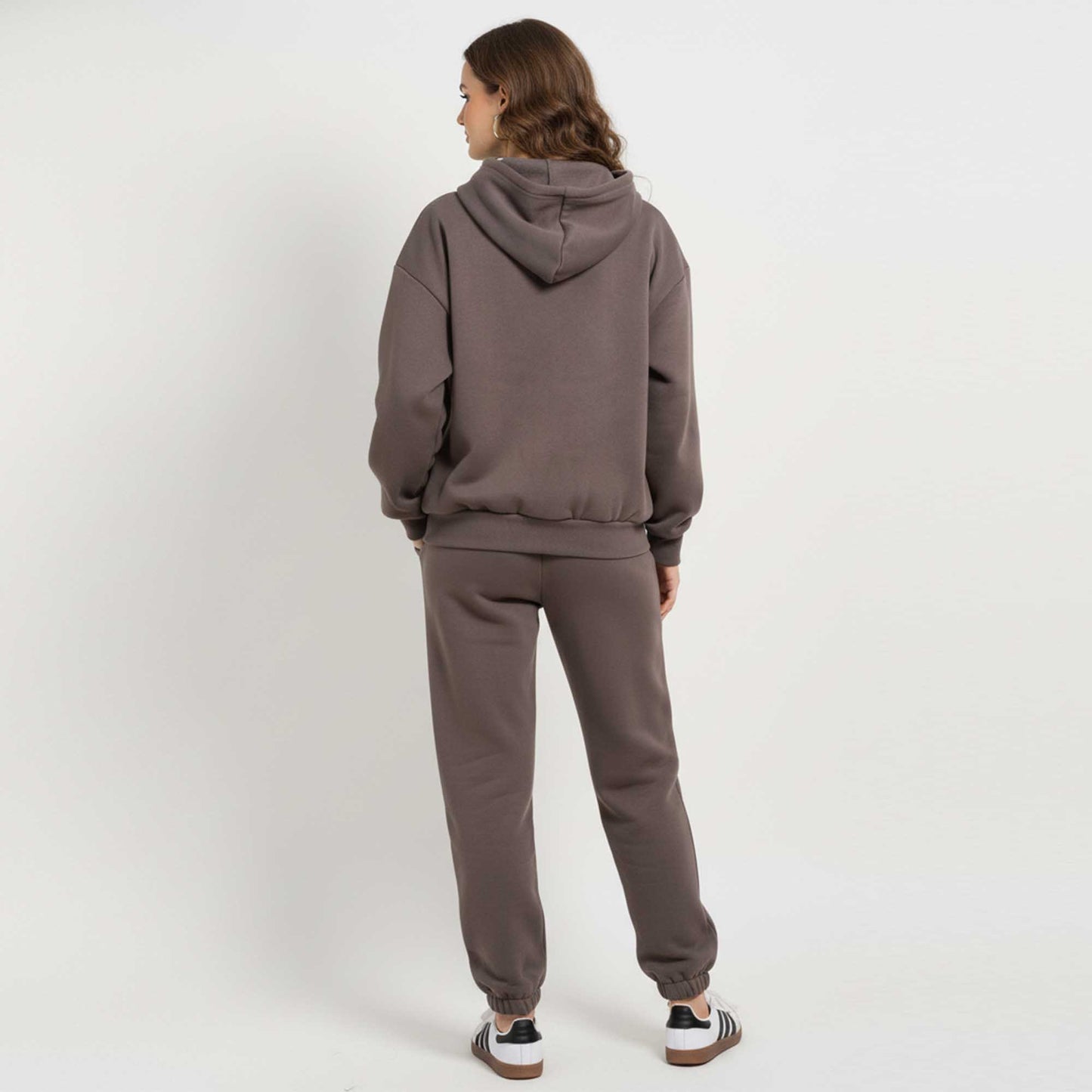 Cherie Code Women's Black Hoodie Lounge Set with Velvet Lining – Long Sleeve Top and Jogger Pants – Casual Fit
