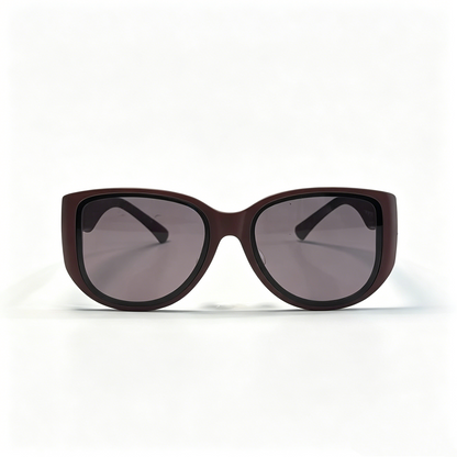 Cherie Code Women's Classic Matte Cat-Eye Sunglasses UV400 Resin Lenses Wine Red