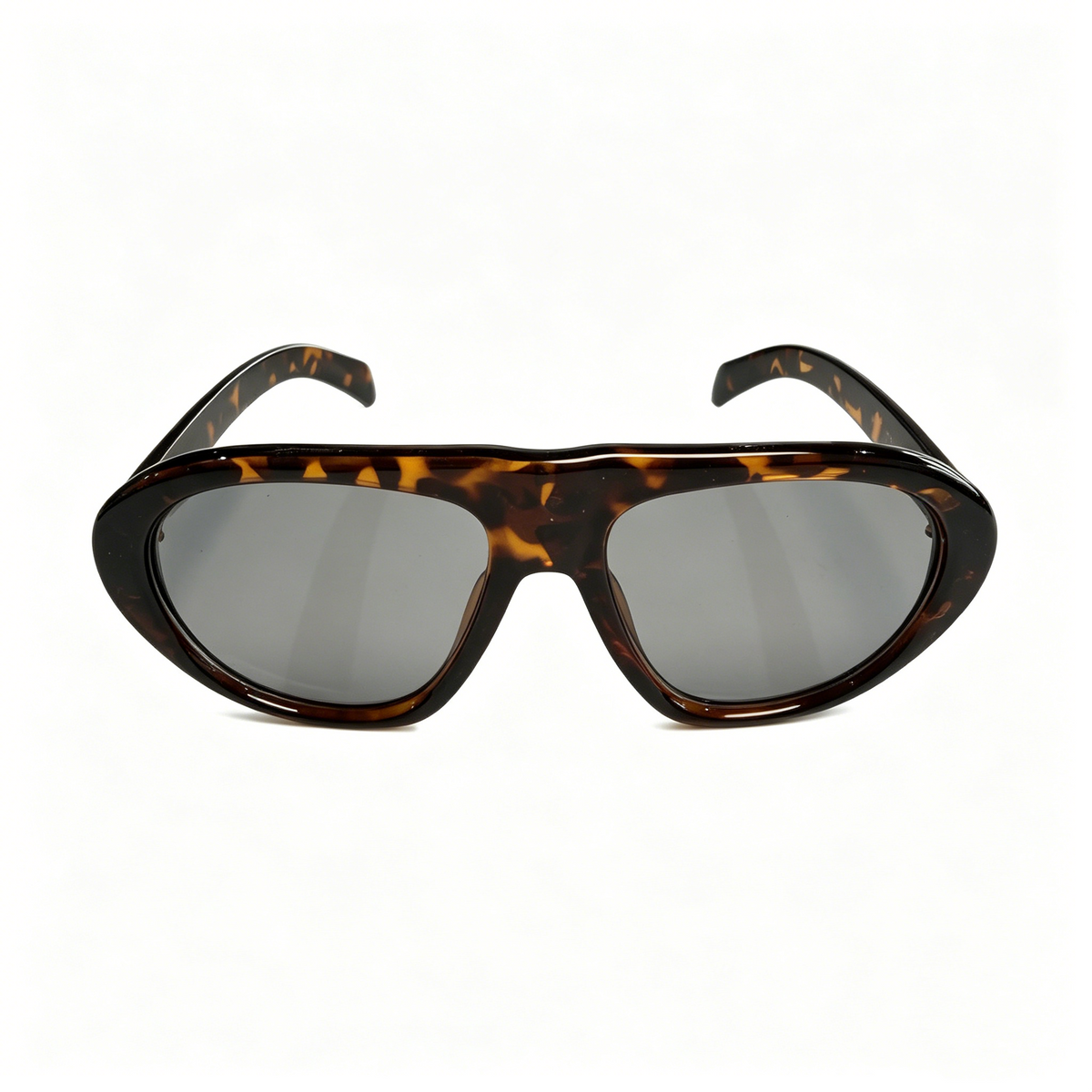 Cherie Code Women's Modern Oversized Aviator Sunglasses UV400 Resin Lenses Tortoise