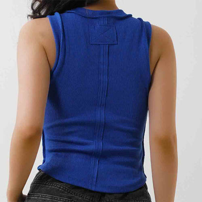 Women's Slim Fit Ribbed Tank Top – Sleeveless Stretch Cotton Crew Neck by Cherie Code